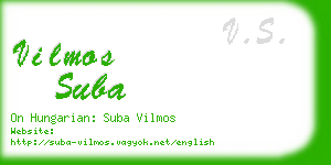 vilmos suba business card